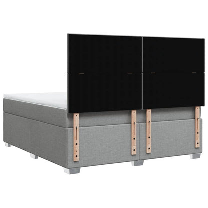 Giroletto a Molle con Materasso Grigio Chiaro180x200 cm Tessuto - homemem39