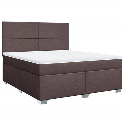 Giroletto a Molle con Materasso Marrone Scuro 180x200cm Tessuto | homemem39
