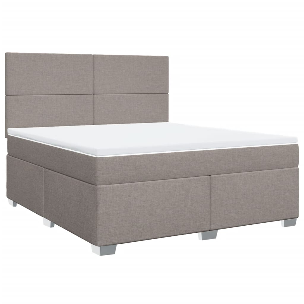 Giroletto a Molle con Materasso Tortora 180x200 cm in Tessuto | homemem39