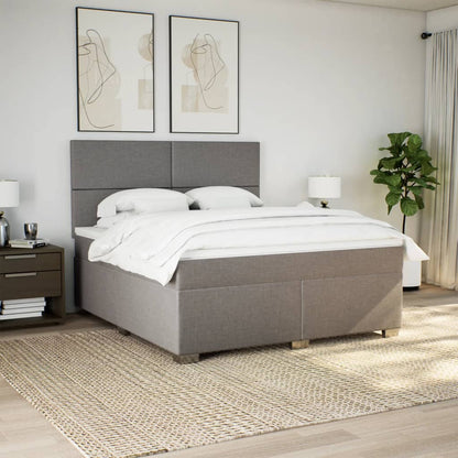 Giroletto a Molle con Materasso Tortora 180x200 cm in Tessuto | homemem39