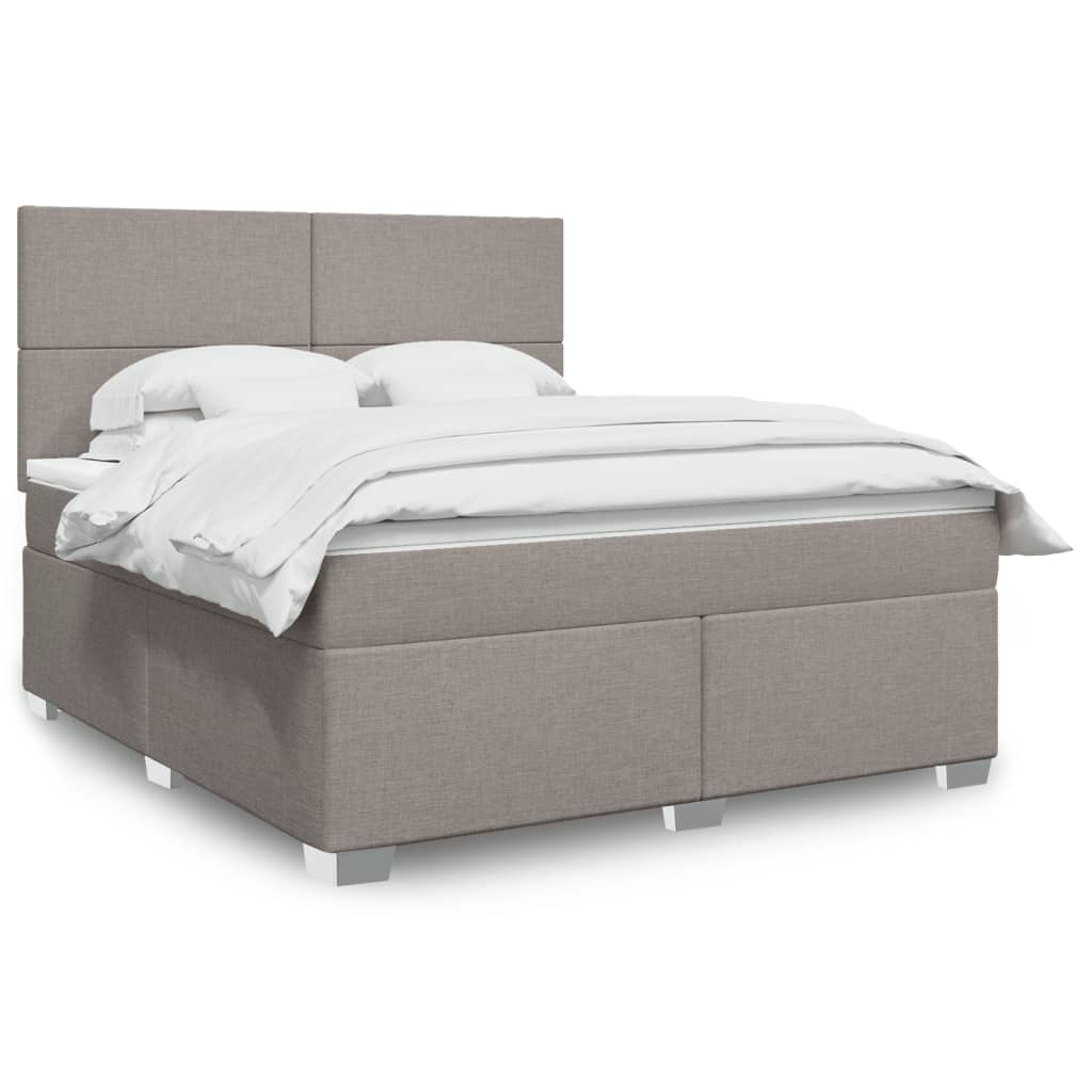 Giroletto a Molle con Materasso Tortora 180x200 cm in Tessuto | homemem39