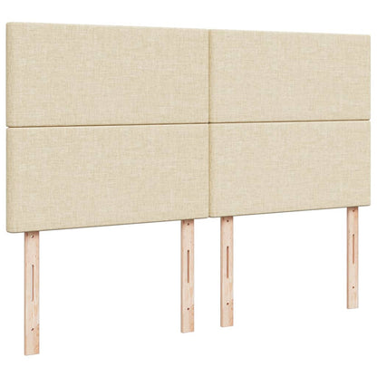 Giroletto a Molle con Materasso Crema 180x200 cm in Tessuto - homemem39