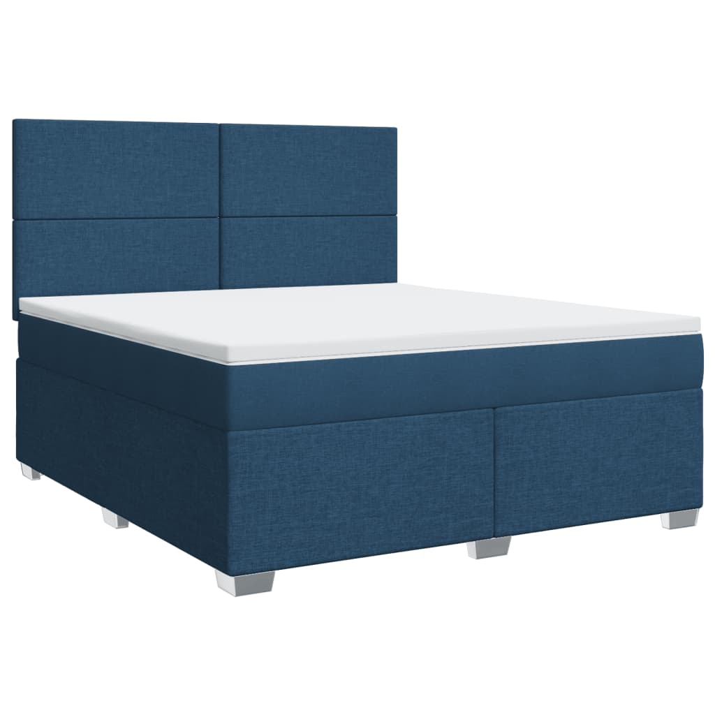 Giroletto a Molle con Materasso Blu 180x200 cm in Tessuto | homemem39