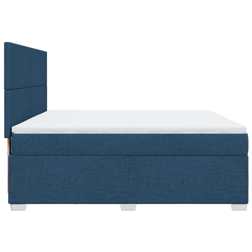 Giroletto a Molle con Materasso Blu 180x200 cm in Tessuto | homemem39