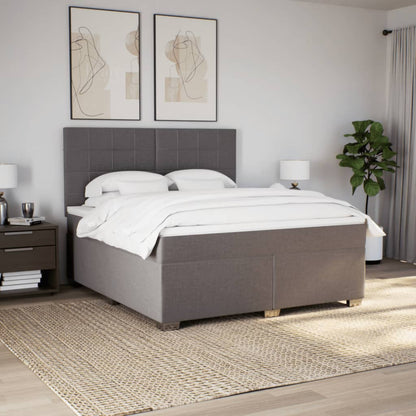 Giroletto a Molle con Materasso Tortora 180x200 cm in Tessuto | homemem39