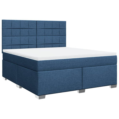 Giroletto a Molle con Materasso Blu 180x200 cm in Tessuto | homemem39