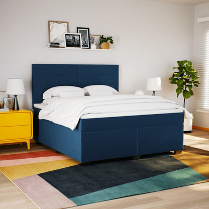 Giroletto a Molle con Materasso Blu 180x200 cm in Tessuto | homemem39