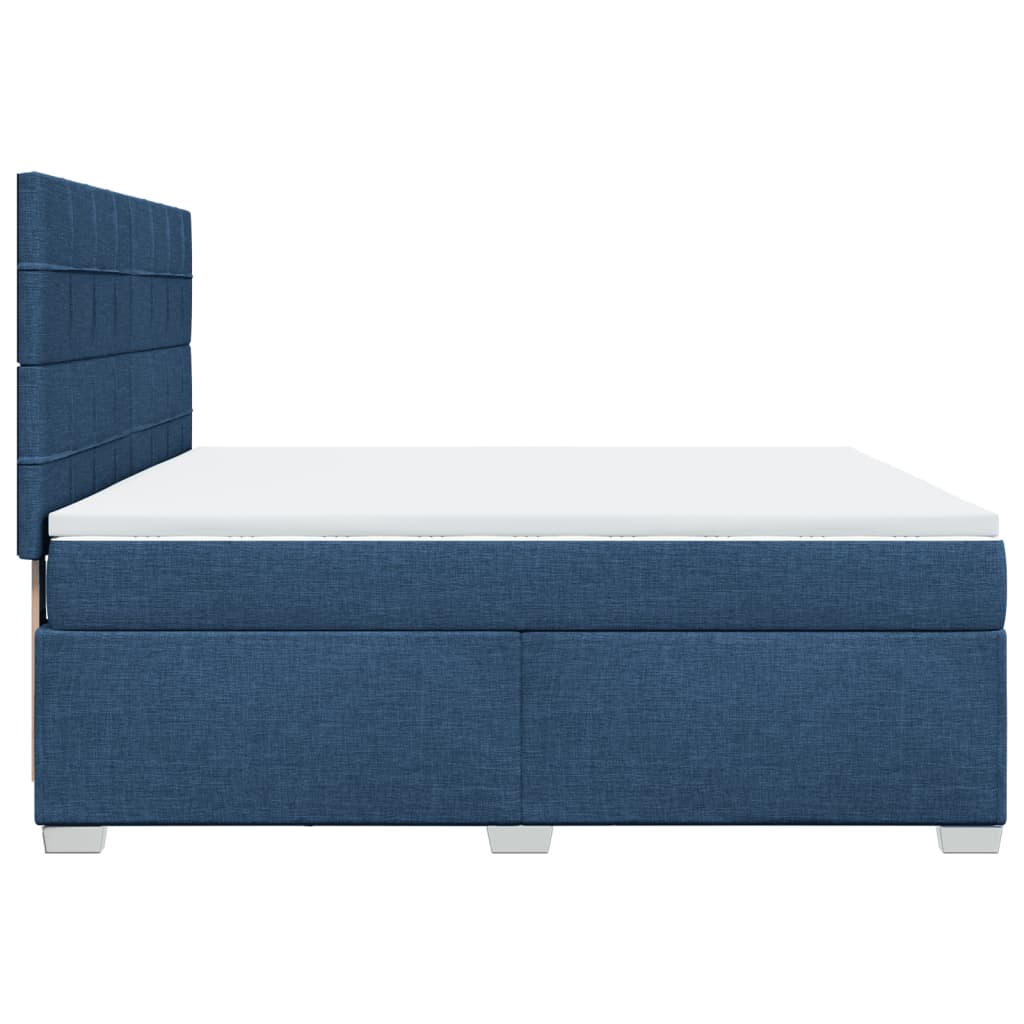 Giroletto a Molle con Materasso Blu 180x200 cm in Tessuto | homemem39
