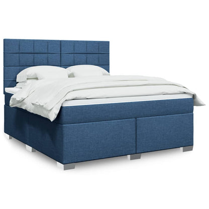 Giroletto a Molle con Materasso Blu 180x200 cm in Tessuto | homemem39
