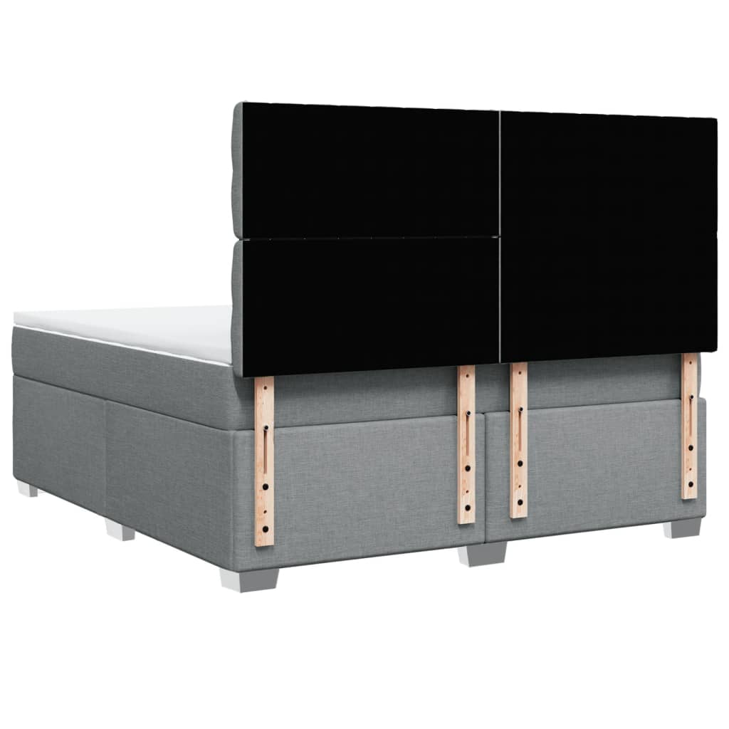 Giroletto a Molle con Materasso Grigio Chiaro180x200 cm Tessuto - homemem39