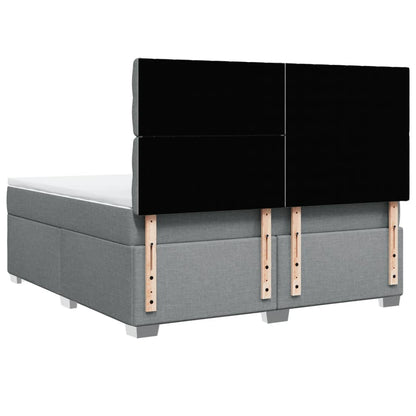 Giroletto a Molle con Materasso Grigio Chiaro180x200 cm Tessuto - homemem39