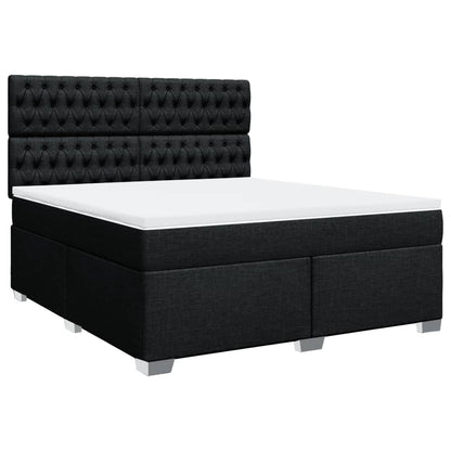 Giroletto a Molle con Materasso Nero 180x200 cm in Tessuto | homemem39