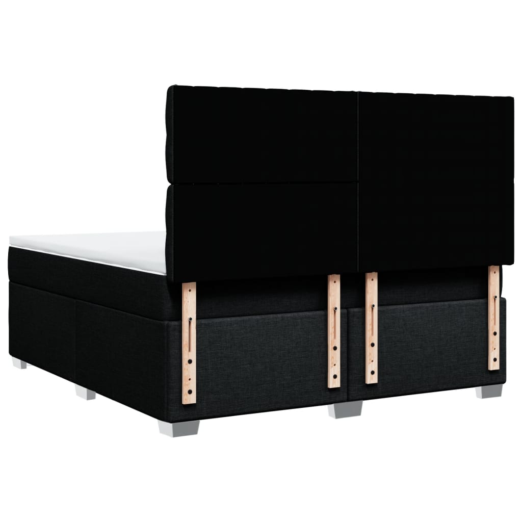 Giroletto a Molle con Materasso Nero 180x200 cm in Tessuto | homemem39