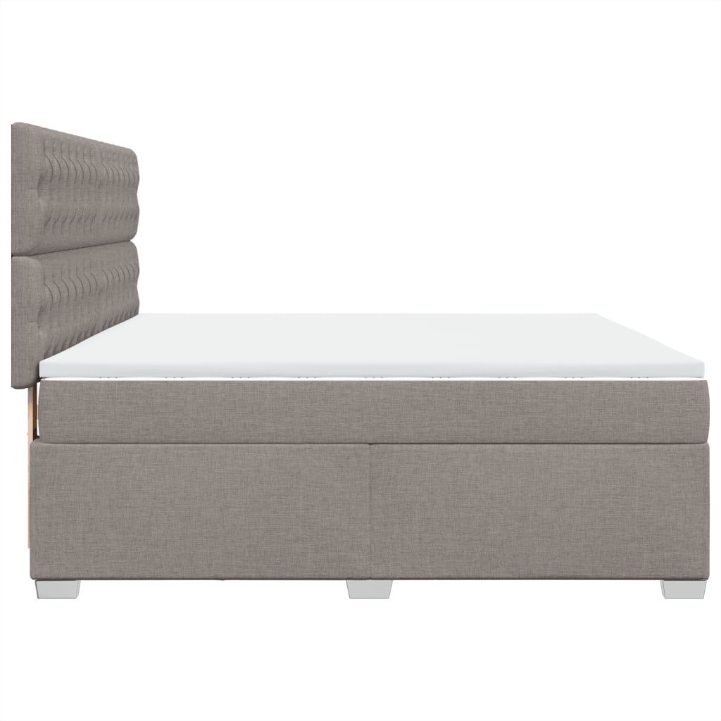 Giroletto a Molle con Materasso Tortora 180x200 cm in Tessuto | homemem39