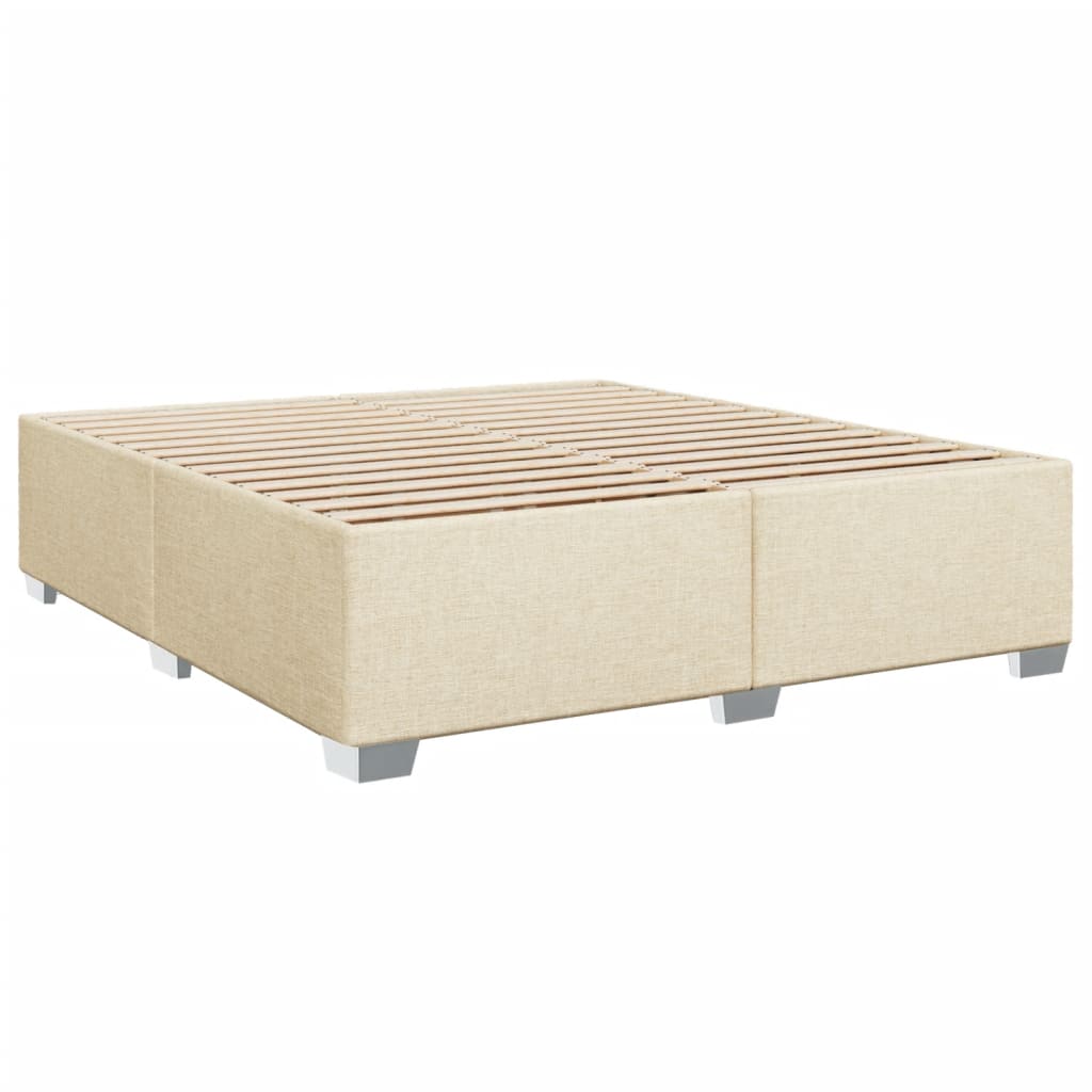 Giroletto a Molle con Materasso Crema 180x200 cm in Tessuto | homemem39