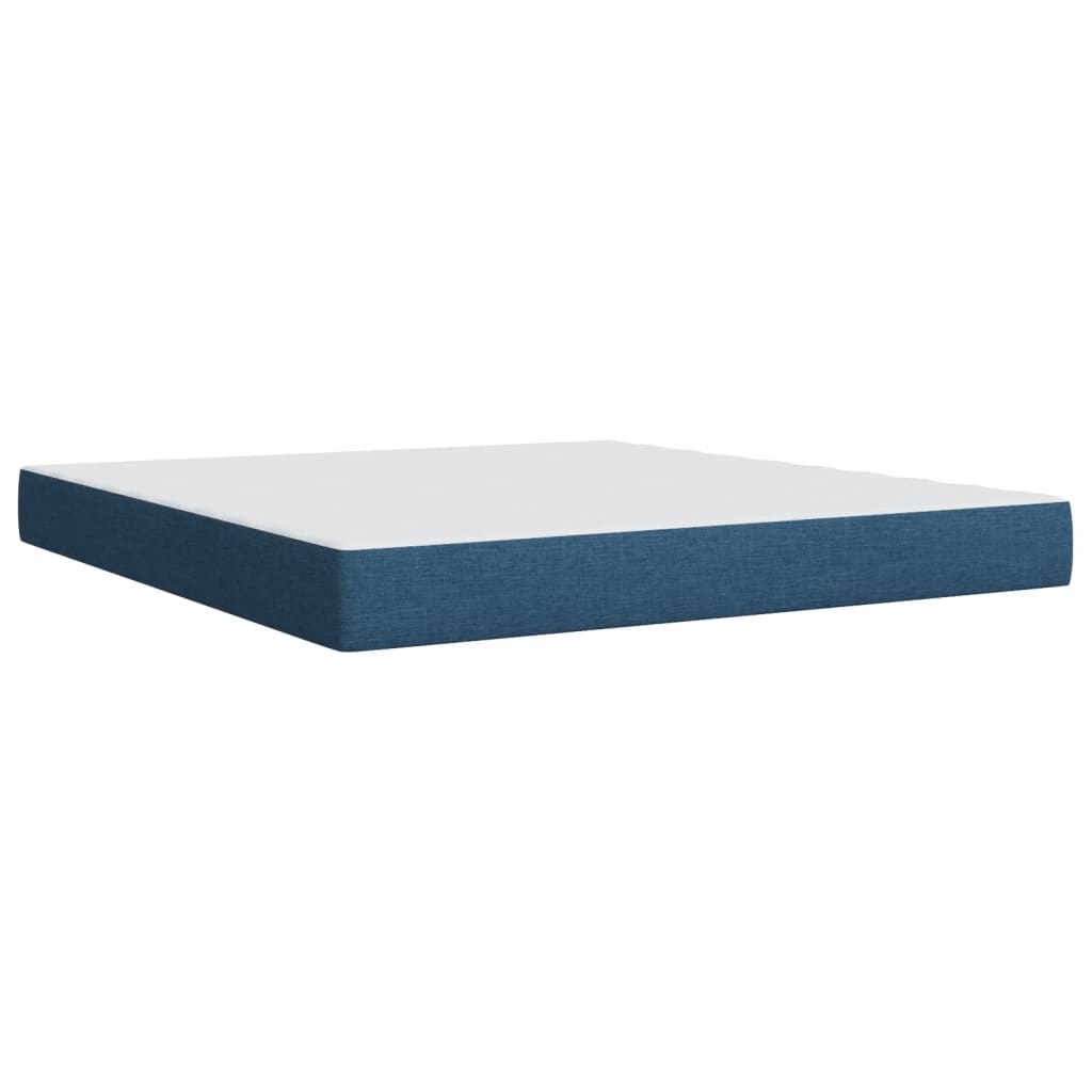 Giroletto a Molle con Materasso Blu 180x200 cm in Tessuto | homemem39