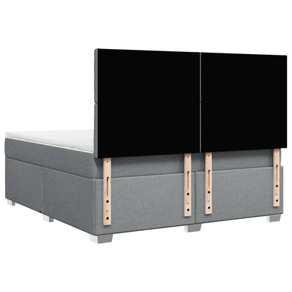 Giroletto a Molle con Materasso Grigio Chiaro180x200 cm Tessuto - homemem39