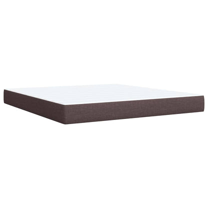 Giroletto a Molle con Materasso Marrone Scuro 180x200cm Tessuto | homemem39
