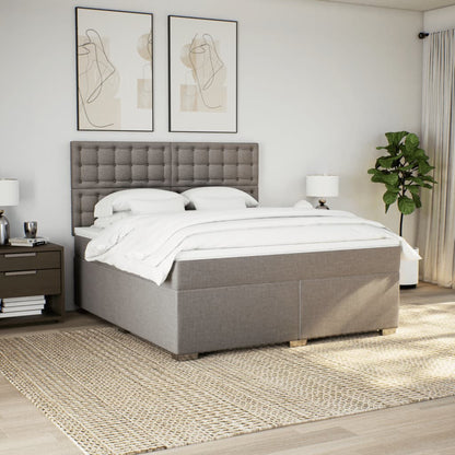 Giroletto a Molle con Materasso Tortora 180x200 cm in Tessuto | homemem39