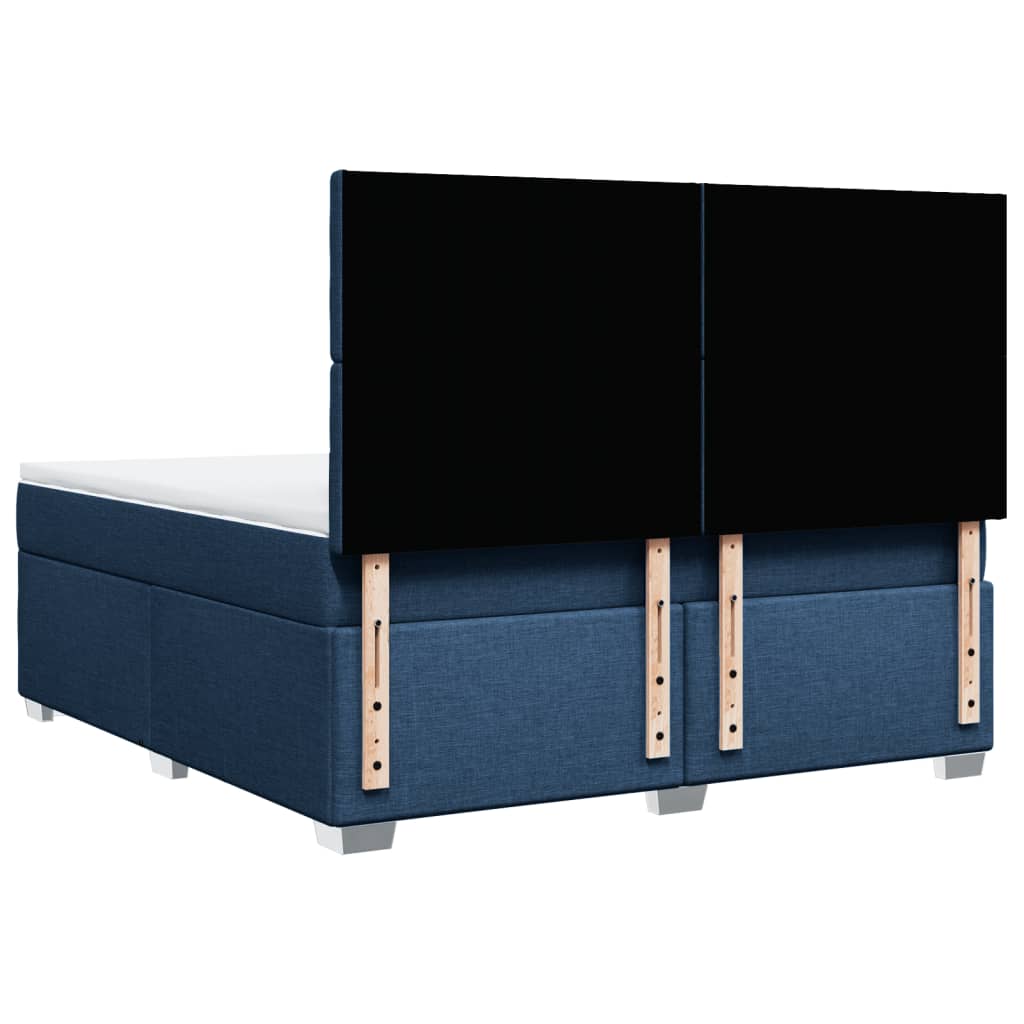 Giroletto a Molle con Materasso Blu 180x200 cm in Tessuto