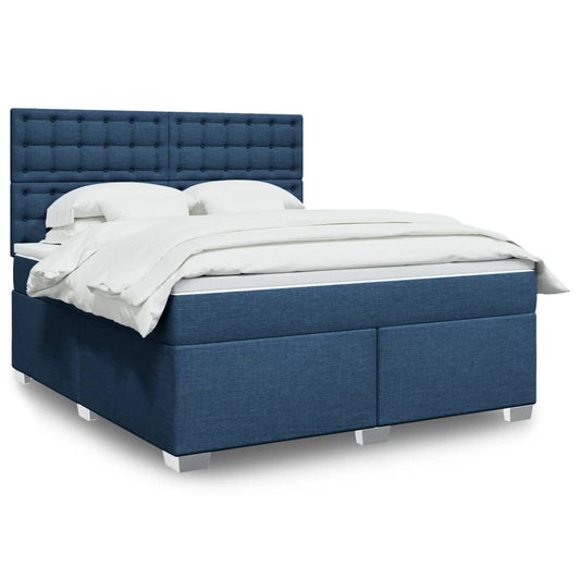 Giroletto a Molle con Materasso Blu 180x200 cm in Tessuto | homemem39