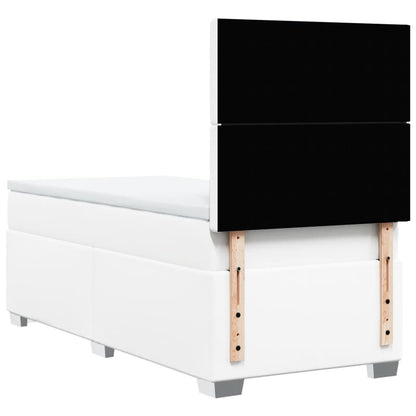 Giroletto a Molle con Materasso Bianco 90x200 cm in Similpelle