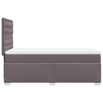Giroletto a Molle con Materasso Grgio 90x200 cm in Similpelle