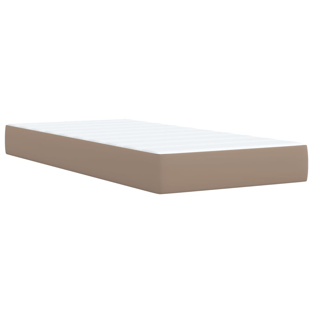 Giroletto a Molle con Materasso Cappuccino 90x200 cm Similpelle
