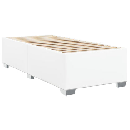 Giroletto a Molle con Materasso Bianco 100x200 cm in Similpelle