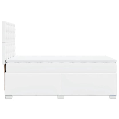 Giroletto a Molle con Materasso Bianco 100x200 cm in Similpelle