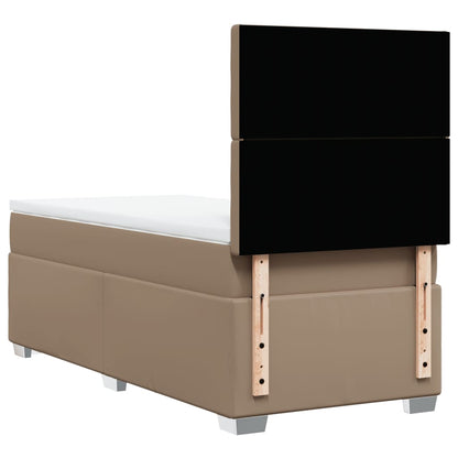 Giroletto a Molle con Materasso Cappuccino 100x200cm Similpelle