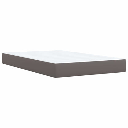 Giroletto a Molle con Materasso Grigio 120x200 cm in Similpelle