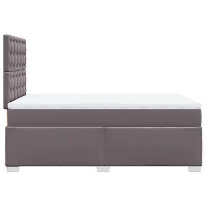 Giroletto a Molle con Materasso Grigio 120x200 cm in Similpelle