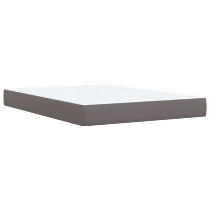 Giroletto a Molle con Materasso Grigio 140x200 cm in Similpelle