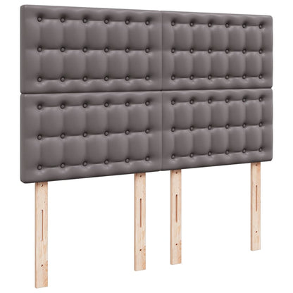 Giroletto a Molle con Materasso Grigio 140x200 cm in Similpelle