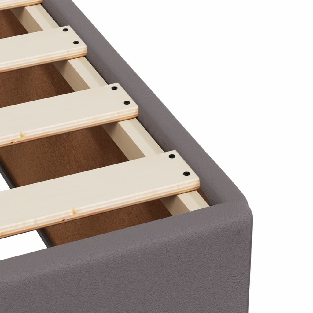 Giroletto a Molle con Materasso Grgio 180x200 cm in Similpelle - homemem39