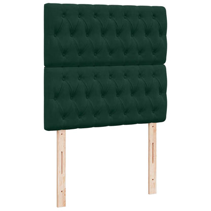 Giroletto a Molle con Materasso Verde Scuro 90x190 cm Velluto | homemem39