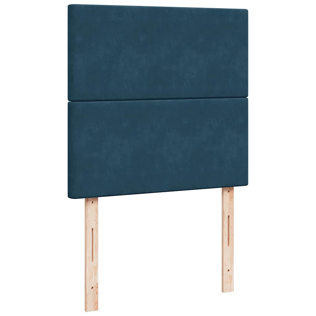 Giroletto a Molle con Materasso Blu 100x200 cm in Velluto | homemem39
