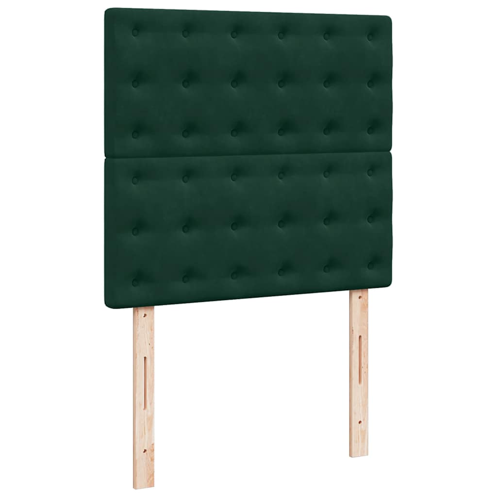 Giroletto a Molle con Materasso Verde Scuro 100x200 cm Velluto | homemem39