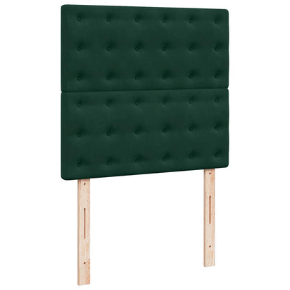 Giroletto a Molle con Materasso Verde Scuro 100x200 cm Velluto | homemem39