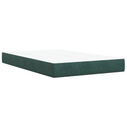 Giroletto a Molle con Materasso Verde Scuro 120x190 cm Velluto - homemem39