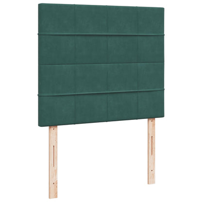 Giroletto a Molle con Materasso Verde Scuro 120x200 cm Velluto - homemem39
