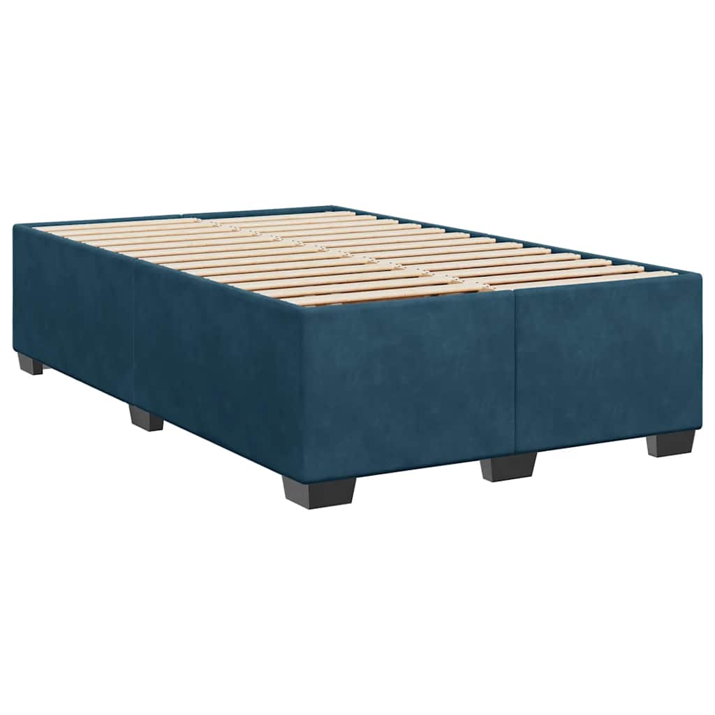 Giroletto a Molle con Materasso Blu 120x200 cm in Velluto | homemem39