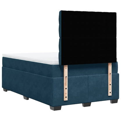 Giroletto a Molle con Materasso Blu 120x200 cm in Velluto | homemem39