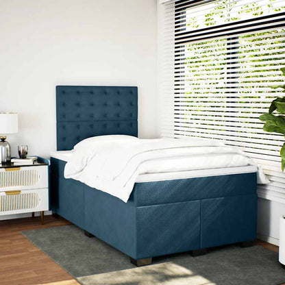 Giroletto a Molle con Materasso Blu 120x200 cm in Velluto | homemem39