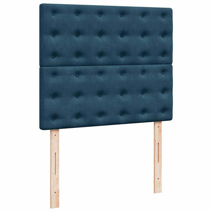 Giroletto a Molle con Materasso Blu 120x200 cm in Velluto | homemem39