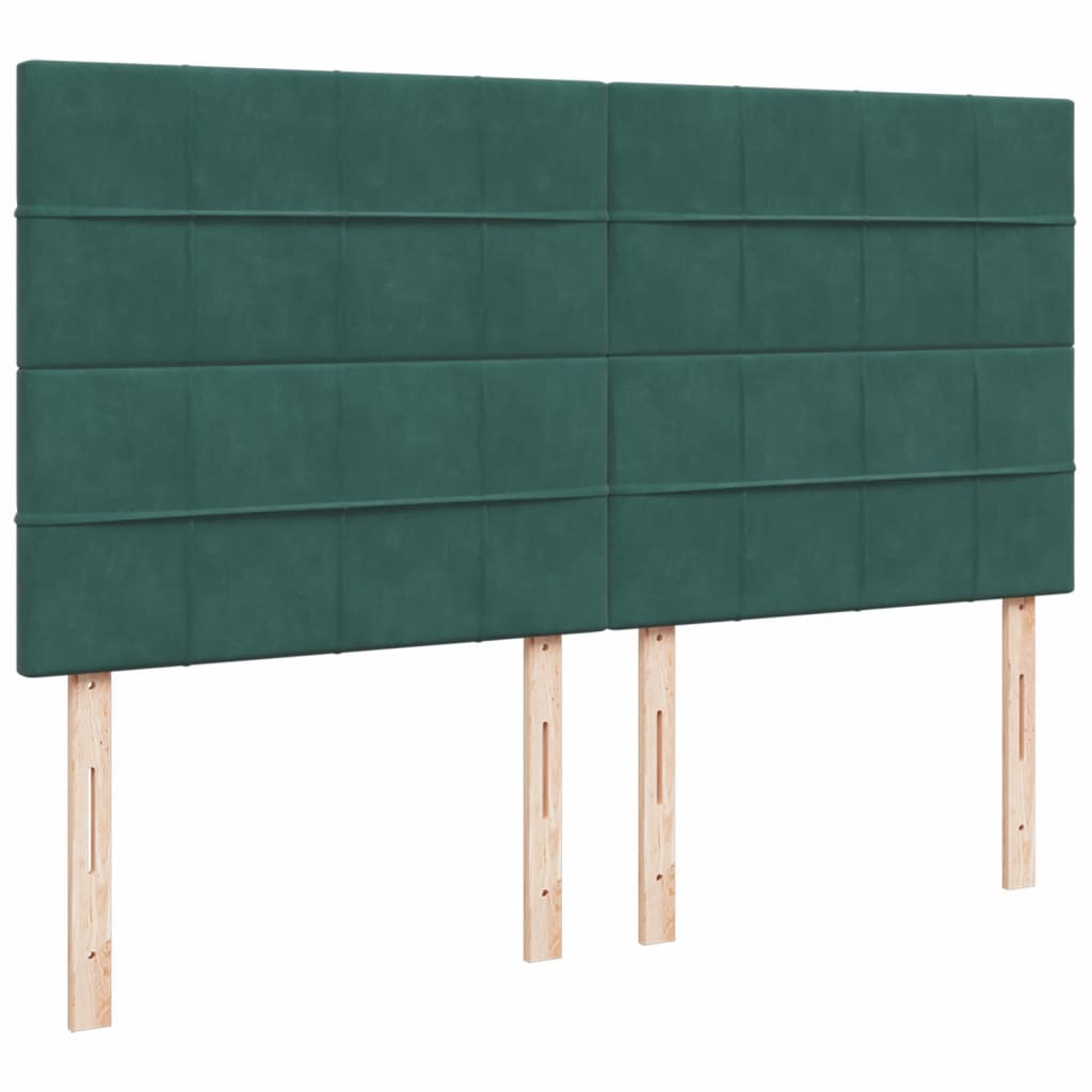 Giroletto a Molle con Materasso Verde Scuro 180x200 cm Velluto - homemem39