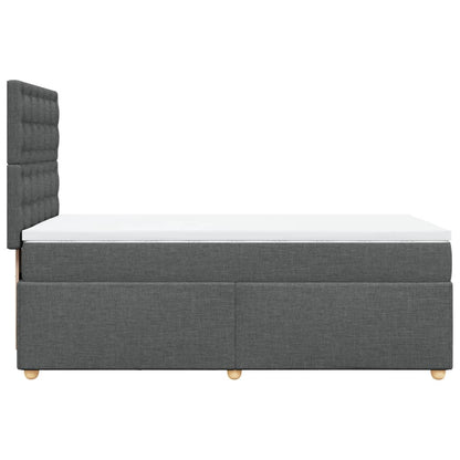 Giroletto a Molle con Materasso Grigio Scuro 80x200 cm Tessuto