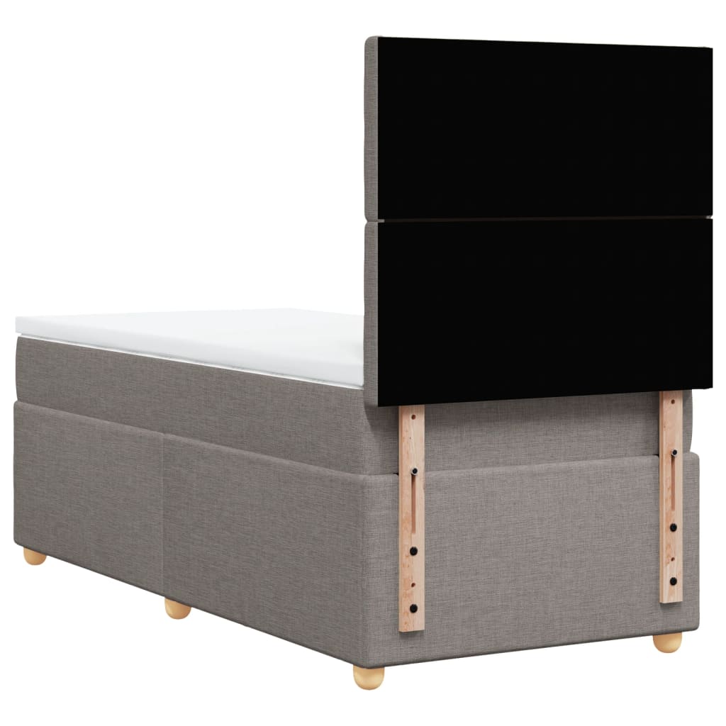 Giroletto a Molle con Materasso Tortora 80x200 cm inTessuto | homemem39