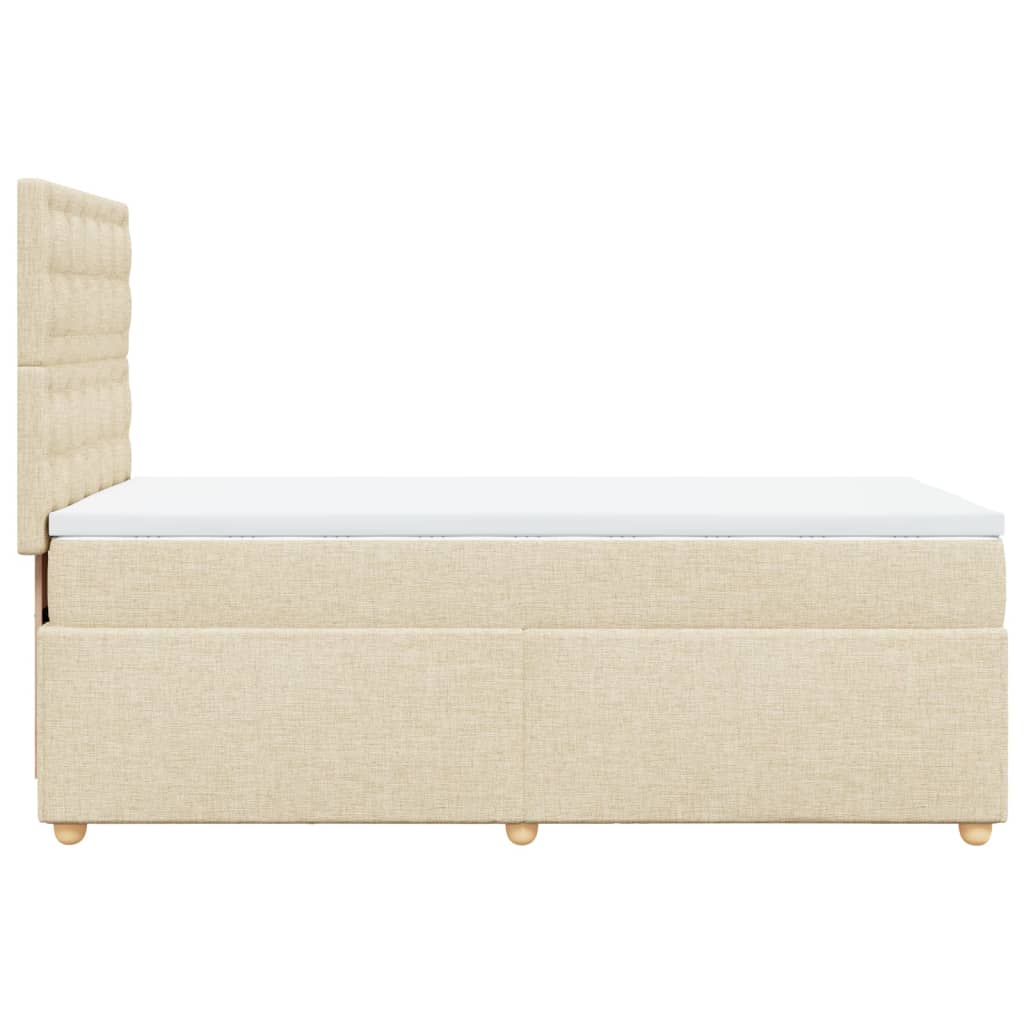 Giroletto a Molle con Materasso Crema 80x200 cm inTessuto